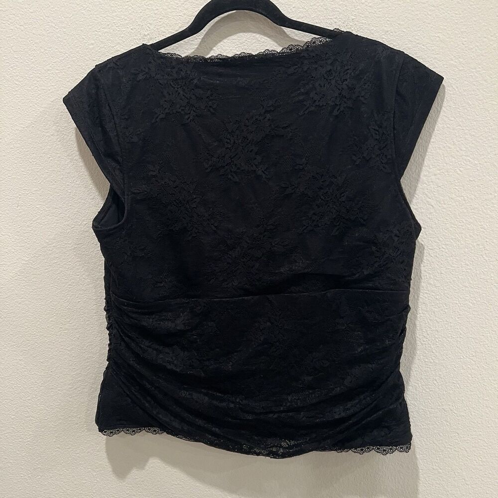 Abercrombie & Fitch The A&F Zoe Bra-Free Lace Top Size XL Black Whimsigoth Vamp - Picture 7 of 9